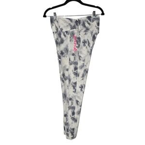 PINK Victoria's Secret Ultimate Leggings Womens Large Gray Tie Dye Ankle Pockets